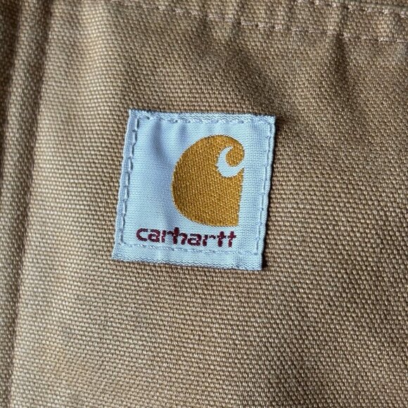 CARHARTT J131 Mens L Brown Duck Thermal Lined Detroit Jacket Hooded DISTRESSED - Picture 7 of 16